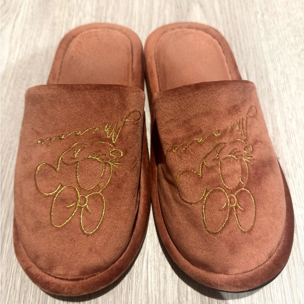 Disney Minnie Embroidered Women's Slippers
